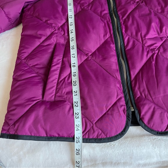 LandaEnd magenta zip up puffer quilted jacket - Picture 4 of 10
